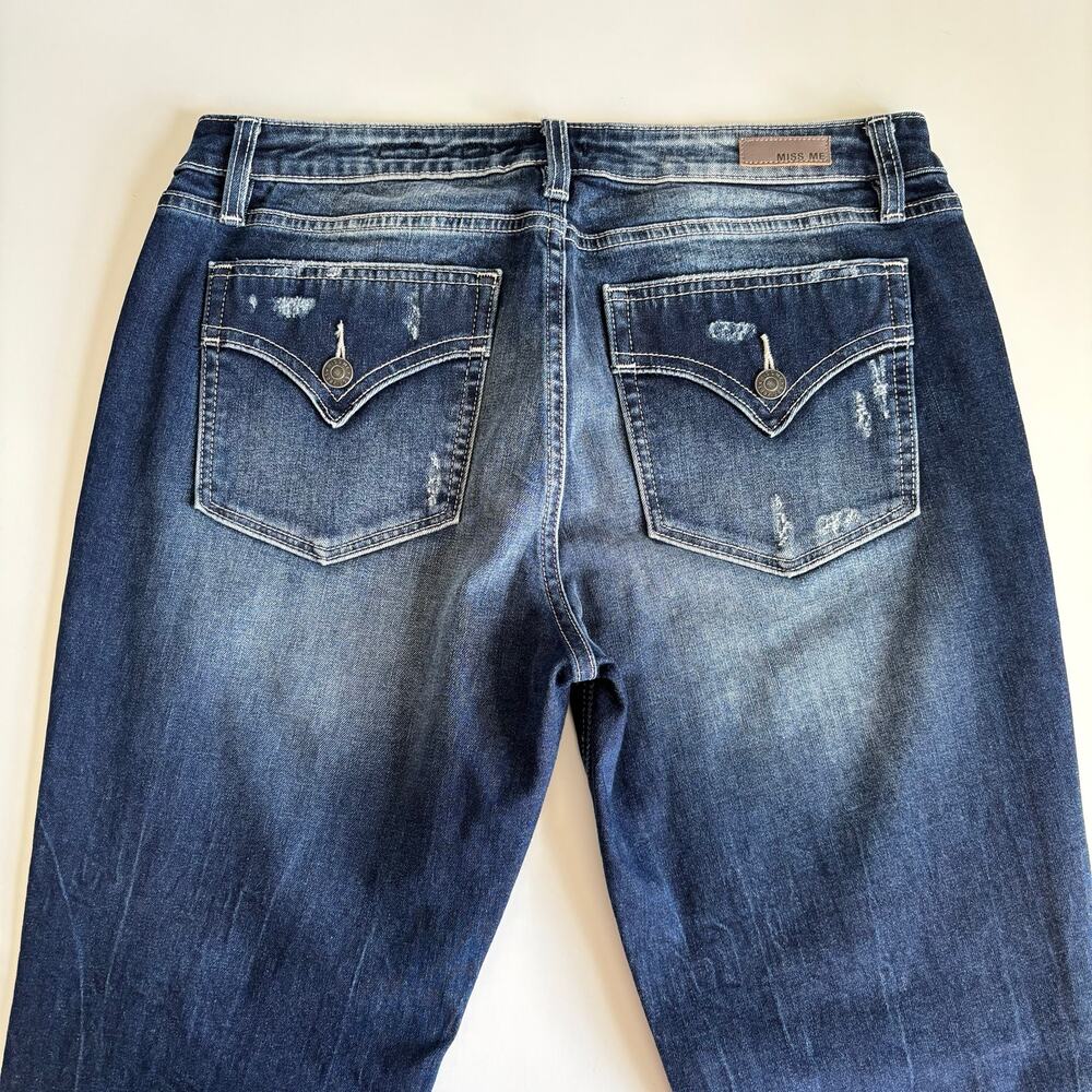 Miss Me Signature Ankle Skinny Jeans Women’s 32 Y2K Retro Mid Rise Waist Cotton - Picture 8 of 9
